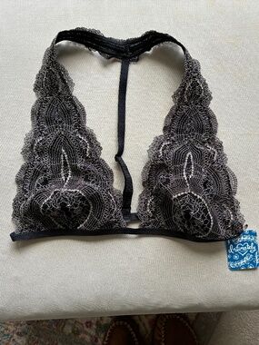 Free People Intimately Black Sterling Combo Bralette